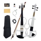 16 Inch 4 String Electric Viola Solid Wood Ebony Fittings Silent White Viola New