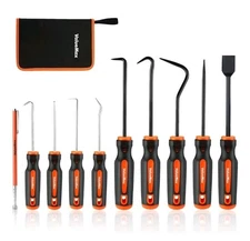 ValueMax 10-Piece Precision Hook and Pick Set with Scraper, Magnetic Telescoping