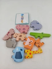 Wooden Animal Stacking Balancing Game Set Kids Toddler Toy Puzzle Educational