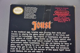 Joust (Nintendo, NES) Complete In Box, CIB
