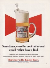 Vintage 1969 Anheuser-Busch, Inc. Budweiser Beer Original Print Ad