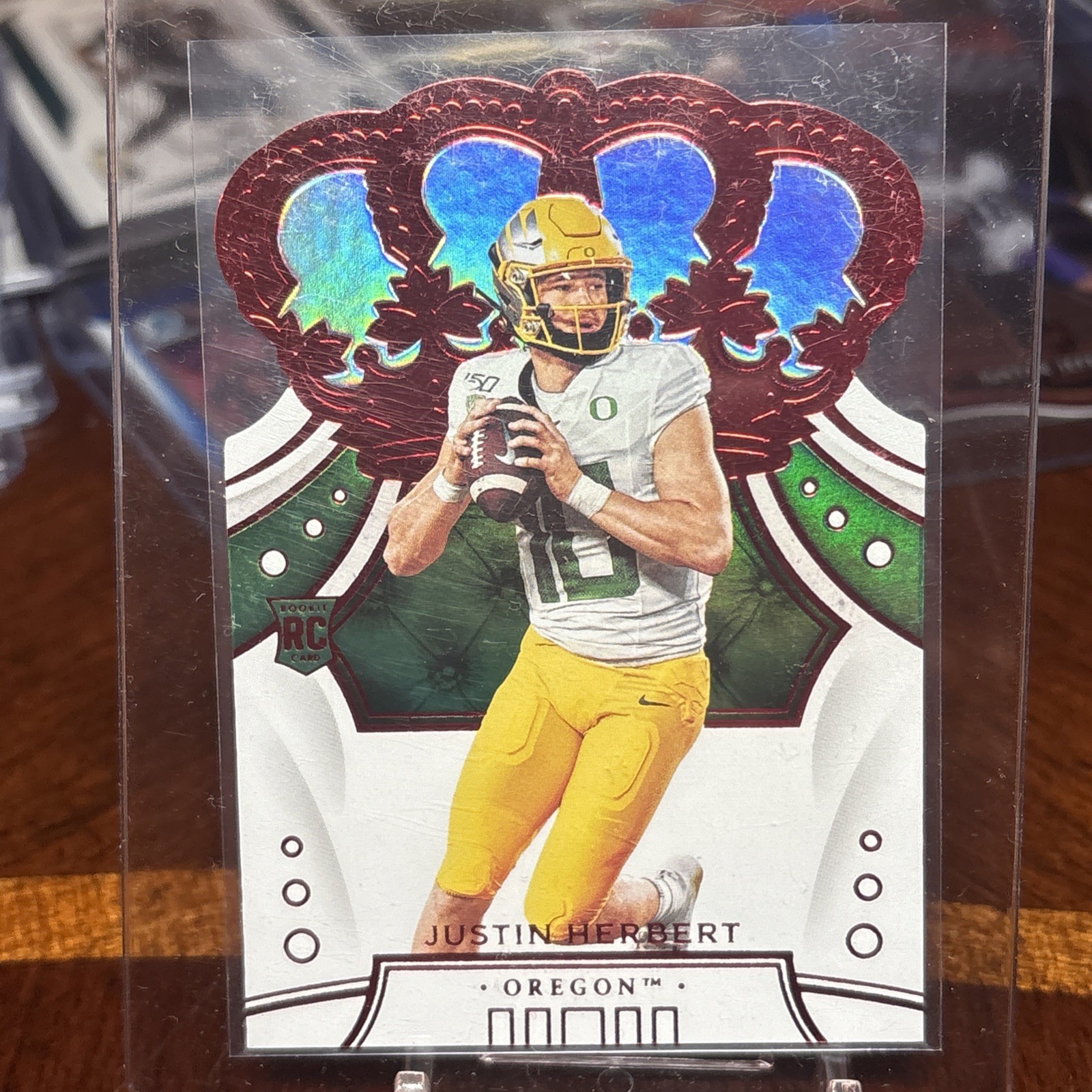 JUSTIN HERBERT 2020 Panini Chronicles Crown Royale Rookie RC Card #14 Oregon