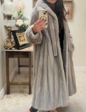 Morgan Furier Belfast Real Luxury Grey Mink Fur Coat.