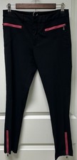 Nicole Miller Women's Straight Leg Pants Size 6 Stretchy Pink Zippers