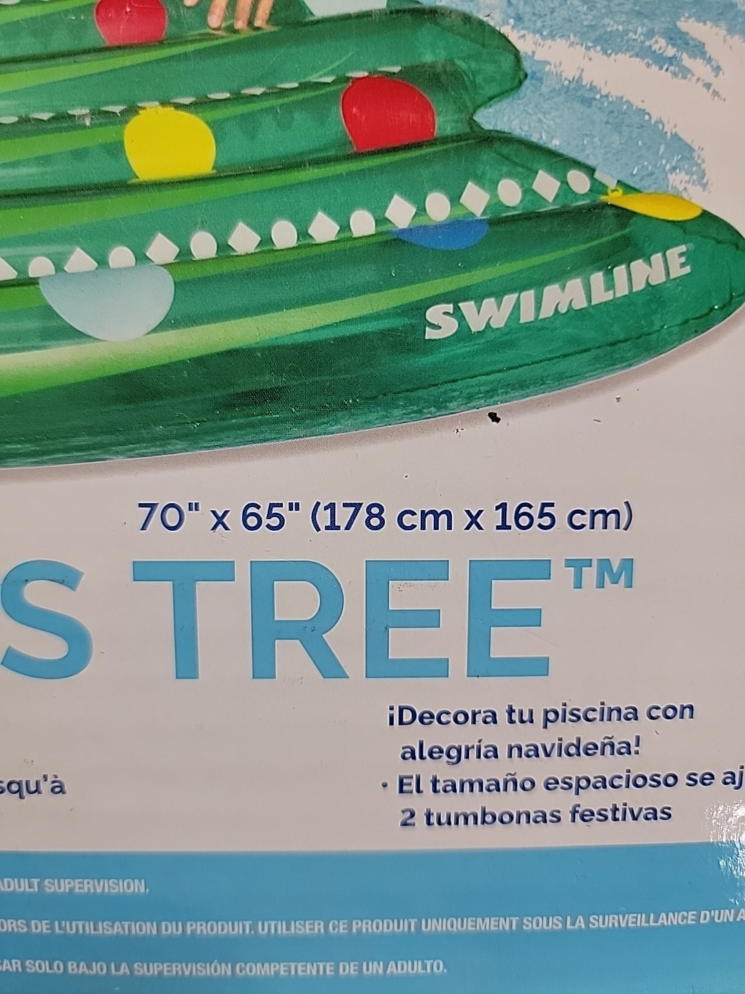 Swimline 70" Christmas Tree Inflatable Pool Mattress Raft Float NIB #90093