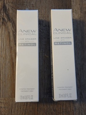 2x Avon Anew Clinical Line Eraser with Retinol Treatment .67 oz New in Box