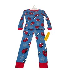Boys Marvel Spider-Man 2 Piece Pajama Set Red/Blue Size 10 Shirt  Pants Rd Desc