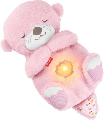Fisher-Price Baby Toy Soothe  n Snuggle Otter, Pink Plush Portable Sound Machine