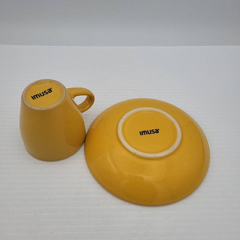 Taza y platillo espresso Imusa amarillo mostaza Foto 4 de 4