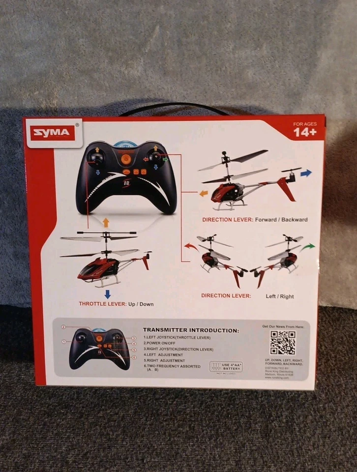 New Syma Speed S5 Red Remote Control HELICOPTER Gyroscope 3 Channel Toy Ages 14+ - Image 2 of 4