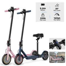 SIGRAVY  350W Electric Scooter w/ Seat & App for kids , Blue or Pink - as Gift