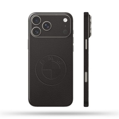 Phone Skin/Phone Wrap For iPhone, Samsung & Android BMW Logo leather Skin Black