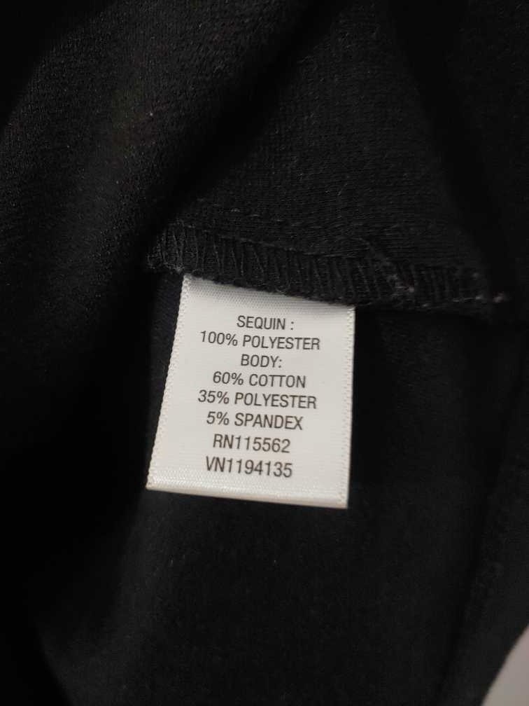 Disney Signed Black Sequin Collared Button Pocket… - image 4