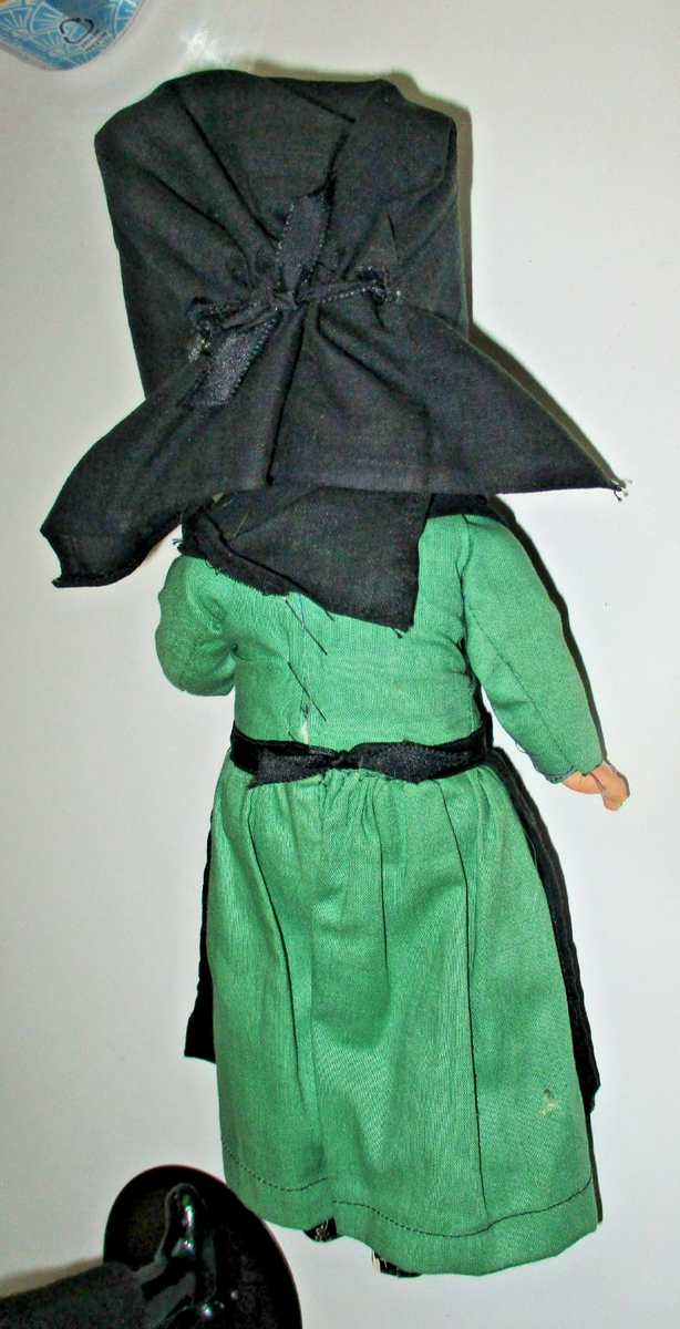 Vintage German Composition Female Amish Style Doll Hand Painted