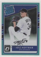 2017 Donruss Optic Rated Rookies Signatures Aqua Prizm Jeff Hoffman Auto 14zh