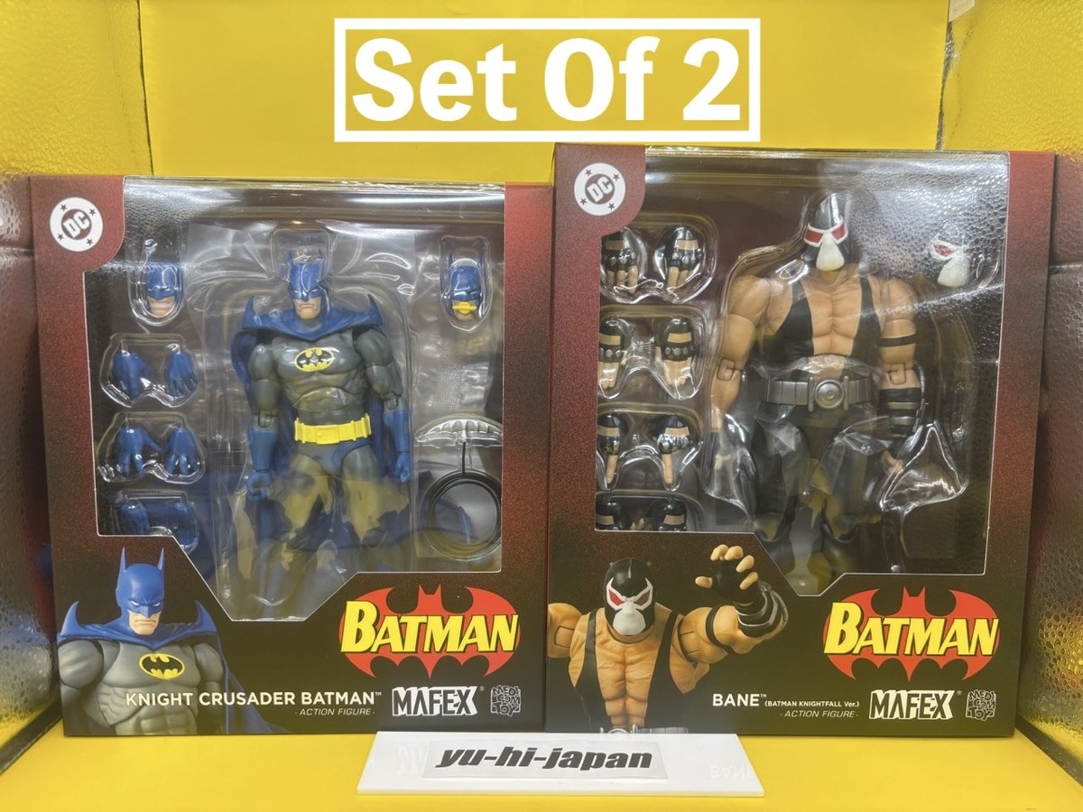 MAFEX Batman Knightfall Bane & Knight Crusader Action Figure Set