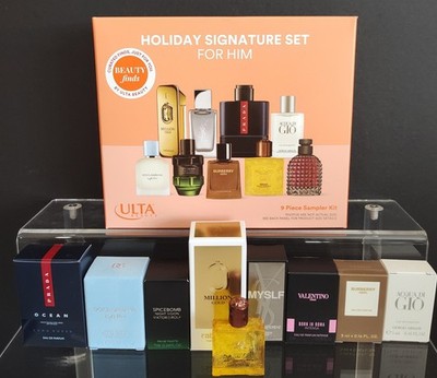 ULTA BEAUTY Mini COLOGNE 9 PC Set HOLIDAY SIGNATURE FOR HIM *NEW