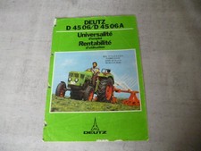 Catalogue publicitaire tracteur DEUTZ D 4506/4506 A