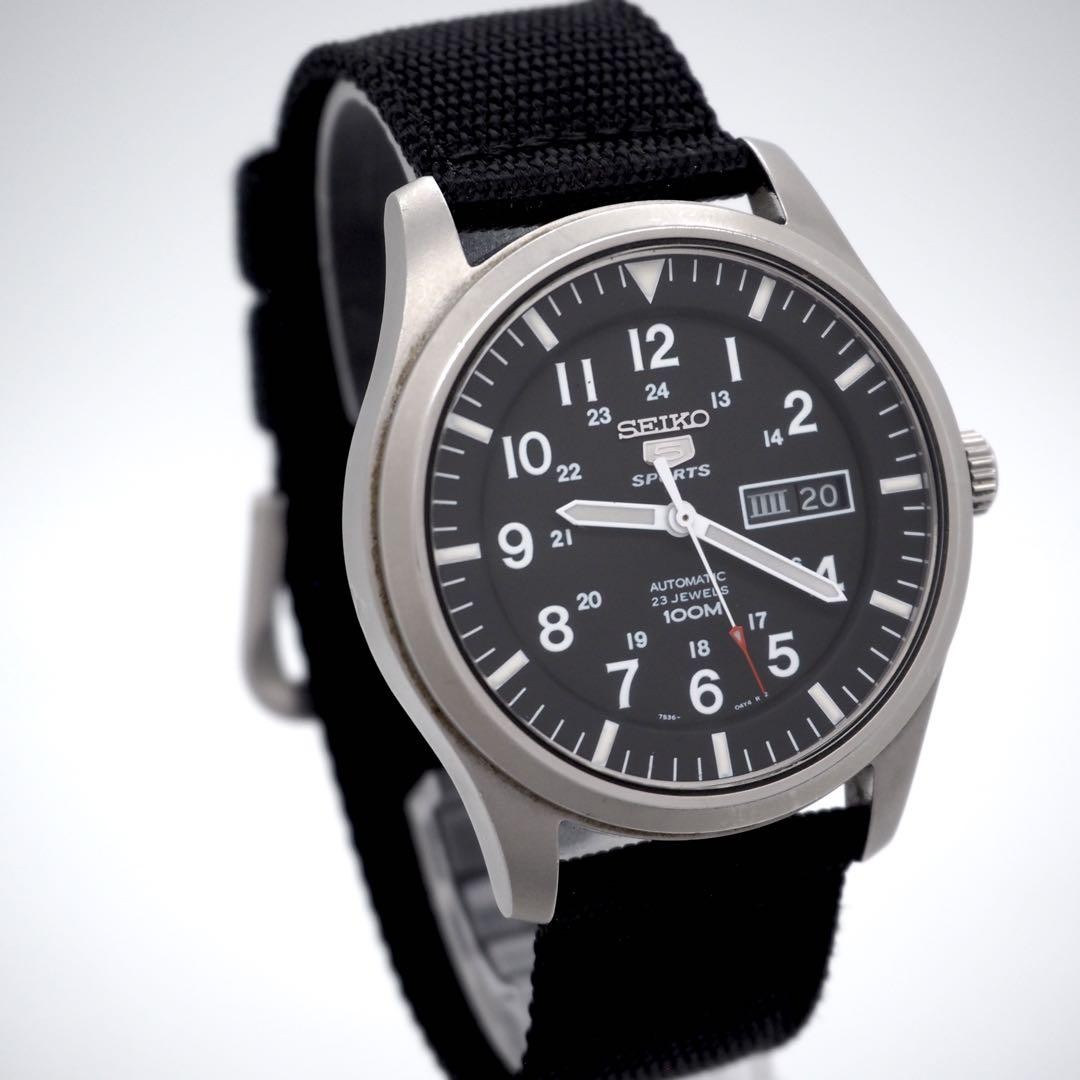 SEIKO セイコー 5スポーツ 7S36-03J0 SEIKO 5 Sports Automatic Men's Watch 7S36-03J0 Black 42mm Genuine