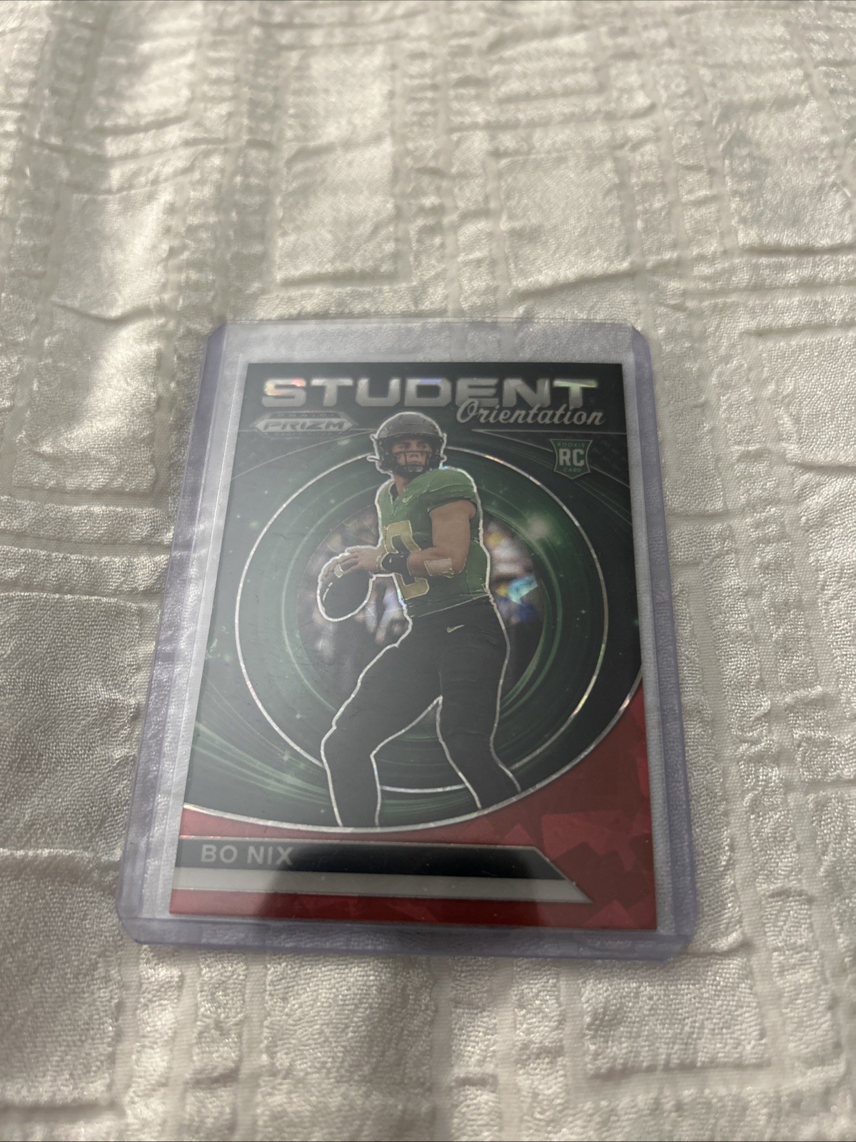 2024 Panini Prizm Draft Picks - Student Orientation Bo Nix #SO-BN Red Ice Prizm