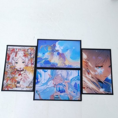 Frieren Abstract Acrylic Front Card Anime Art Oversized Board A6 Lot Of 4 