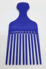Vintage Goody Plastic Purple Hair Pick Lift Pocket Comb Textured 6.5" made USA