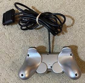 Genuine Oem Sony PS2 Dualshock 2 Controller Silver Playstation 2 Tested Works