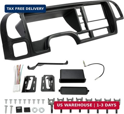 ECOTRIC Double Din Dash Panel for 1995-2002 Chevy Silverado GMC Sierra w/ Harnes