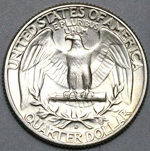 1964-D/D Washington Quarter RPM 90% BU United States Silver Coin (25122101R)
