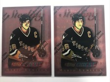 Mario Lemieux (2) 1995-96 Finest Sterling Card #150 W/Coating NICE!!