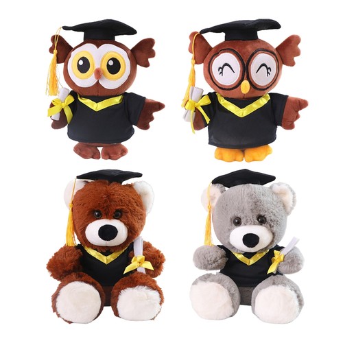 Graduation Cartoon Bear Soft Plush Toy Stuffed Doll University Celebration Gift