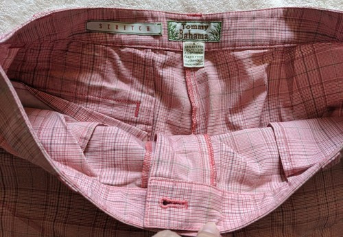 Tommy Bahama Women's Size 8 Red Fine Plaid Cotton Blend Stretch Capri Pants - Picture 4 of 9