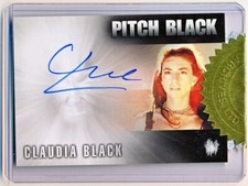 Incentivo autógrafo The Chronicles of Riddick Claudia Black Pitch negro #NNO