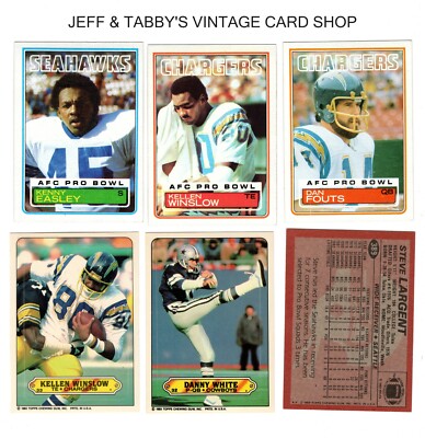 1983 TOPPS FOOTBALL 201-396 & STICKERS/SEE DROP DOWN MENU 4 CARD U WILL RECEIVE