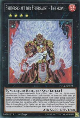 FIGA-DE027 Bruderschaft der Feuerfaust - Tigerkönig SUPER RARE 1. Auflage, DE
