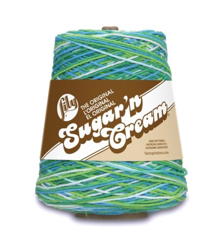 Lily Sugar 'n Cream Cone Cotton Yarn Emerald Energy Ombre NEW 14oz 400g
