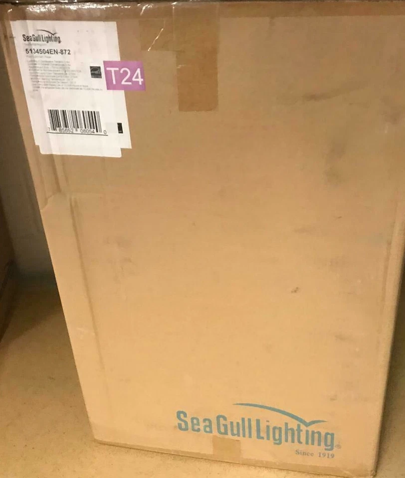 Luminária foyer Sea Gull Lighting Moffet Street Washed Pine 4 luzes - ECONOMIZE - Imagem 3 de 3