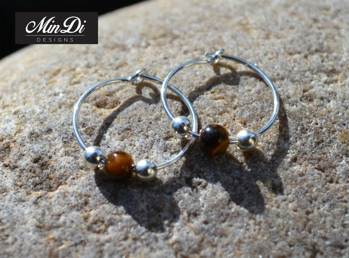 ABIGY Orecchini A Forma Di Ape In Argento Sterling 925 Con Occhio Di Tigre, Gioielli Vintage Donna, Ipoallergenici, Regalo Unico