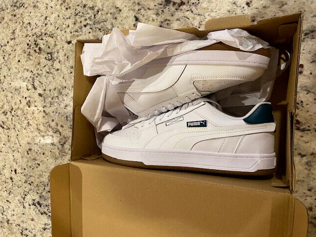 NUEVO EN CAJA Zapatilla Puma Caven 2.0 De Colección Blanca/Malaquita, Estilo 392332-01, Para Hombre Talla 11.0 Foto 2 de 4