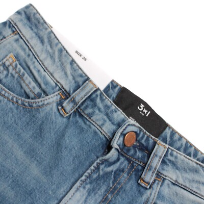 3x1 NWT Wide Leg Denim Jeans Size 25 US Diana Twins in Ciel Blue 100% Cotton