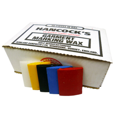 Hancocks Textil / Stoff / Kleidungsstück Markierungswachs - 50er Box - alle Farben verfügbar
