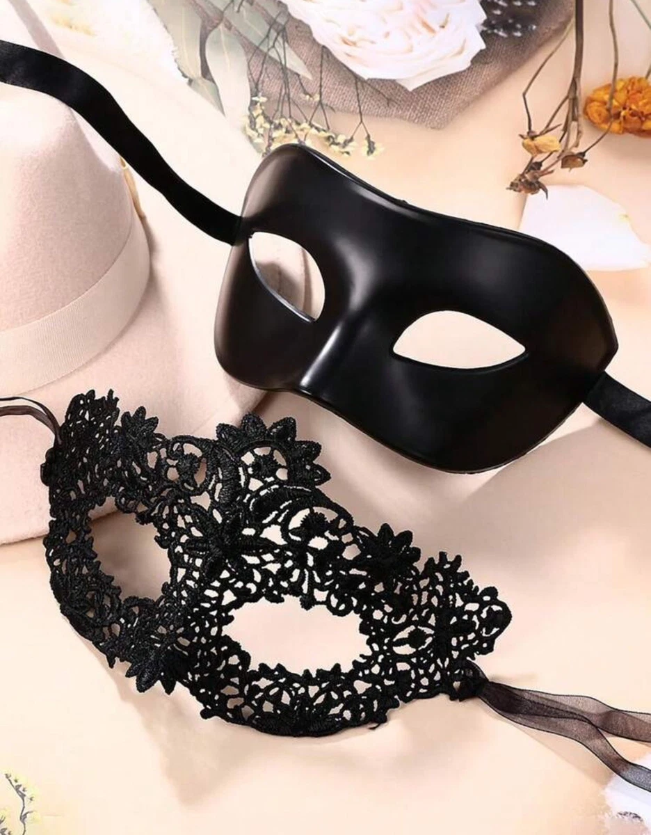 Masque Vénitien Noir Dentelle - Pour Carnaval, Halloween, Bal Masqué, Taille Unique, Rubans Ajustables - 9
