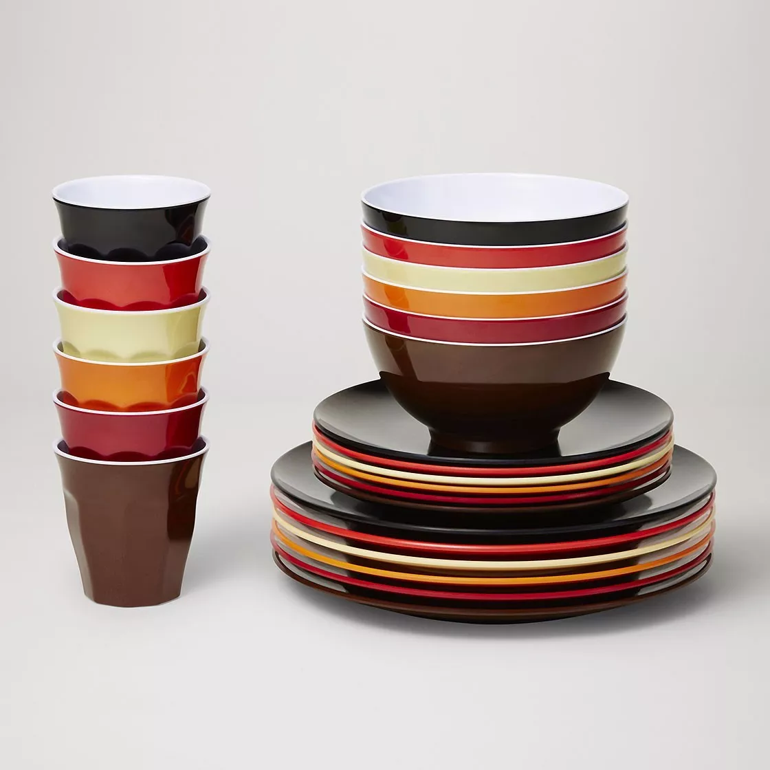 24 piece top melamine dinner set