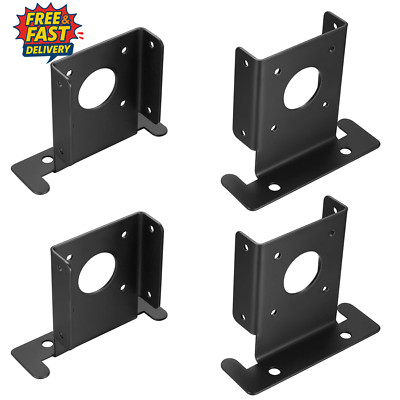 4 Stück 4x4 Zaunpfosten Klammern verstellbar Deckanker Schwerlast Holzstütze Kit