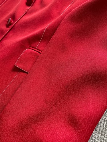 Thierry Mugler Red Blazer | Y2K Structured Power Jacket | Rare Vintage EU 42–44 - Picture 9 of 16
