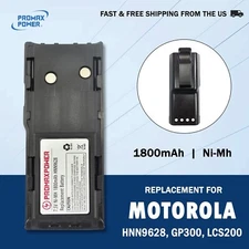 HNN9628 Motorola Radio Battery Replacement for GP88, LCS2000, LTS2000 | 1800mAh