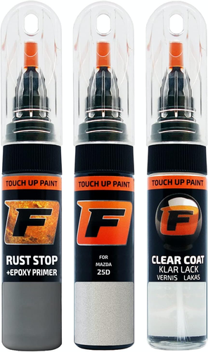 FIRANTO Kit Riparazione Vernice Auto per Mazda 25D Snowflake White - Set Rimuovi - Foto 10 di 12