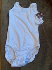 Gym Gear Leotard White Teen Large Dyeable New