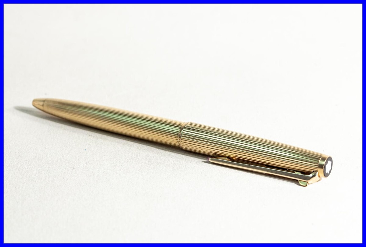 MONTBLANC 1846 Ballpoint Pen in Rolled Gold Pin Stripe Design
