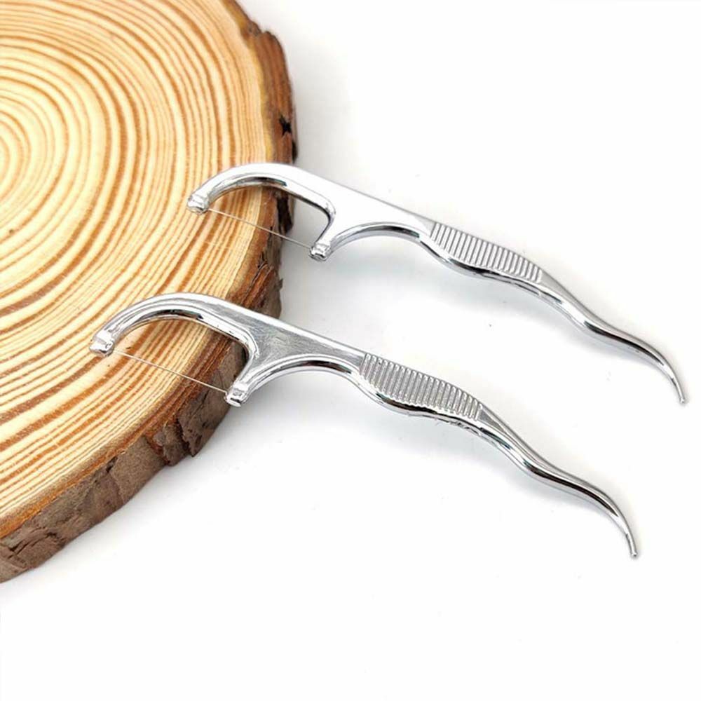 bedienen Zahnseide Zahnseide-Stick Halter für Zahnseide Zahnseide aus Edelstahl